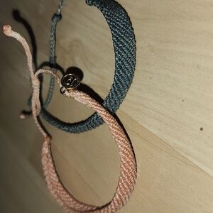 Pura Vida Braided Bracelet Set - Green and Tan